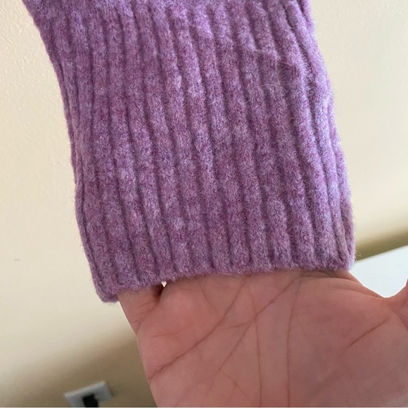 ASTR The Label Belmont Drop-Shoulder Textured Knit Cardigan Woman Medium Purple - Picture 8 of 14